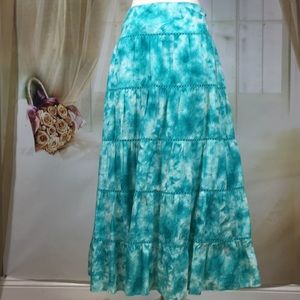 Jones New York Batik Print Maxi Skirt